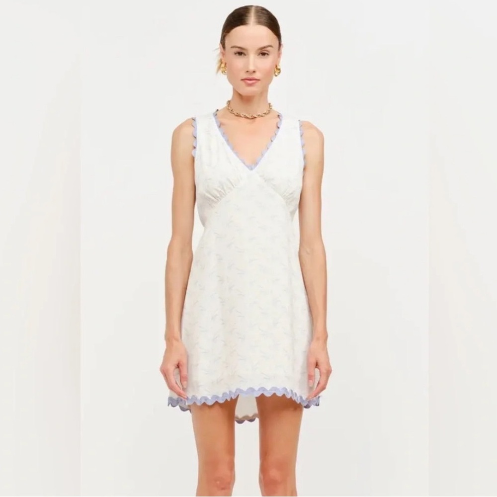 SOFIE THE LABEL BLUE BOW PRINT DRESS